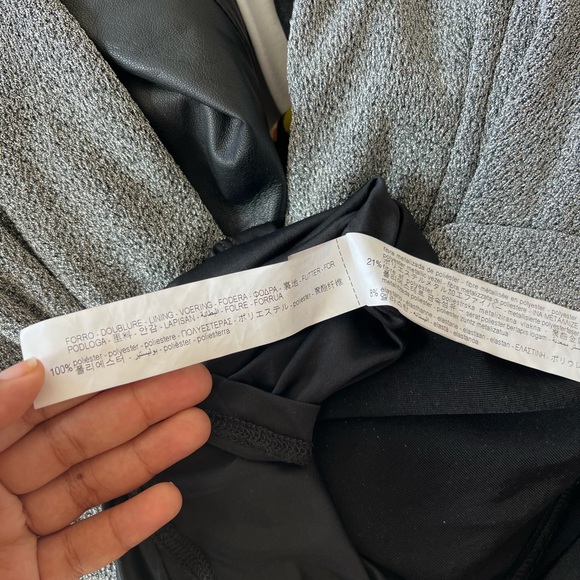 Zara Silver Glittery Knot Front Shoulder Padded Cocktail Holiday Dress NWOT - Picture 9 of 10